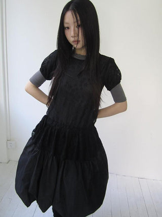 Star Print Lace Top With Drawstring Waist