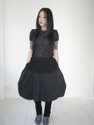 Star Print Lace Top With Drawstring Waist