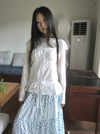 Star Sheer Layering Tee Summer Lightweight Long Sleeve Top