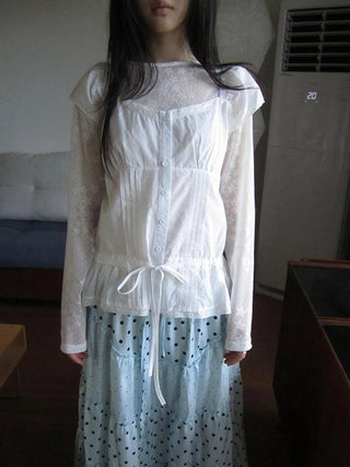 Star Sheer Layering Tee Summer Lightweight Long Sleeve Top