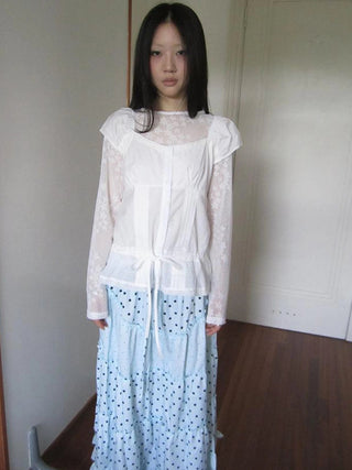 Star Sheer Layering Tee Summer Lightweight Long Sleeve Top
