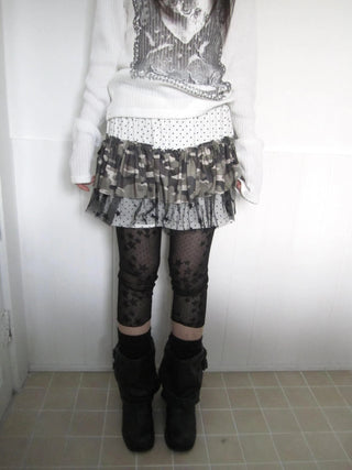Stars Camouflage Mesh Tulle Cake Dress