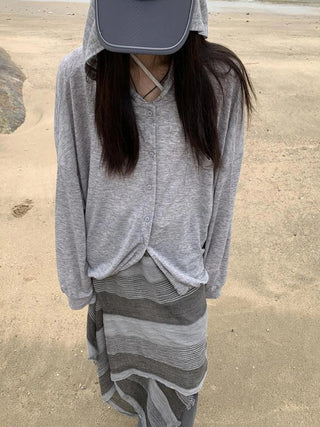 Summer Stripe Layered Slip Skirt