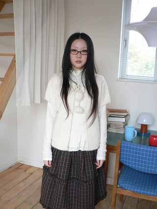 Tie Front Knit Korean Loose Layering Womens Short Sleeve Button Cardigans
