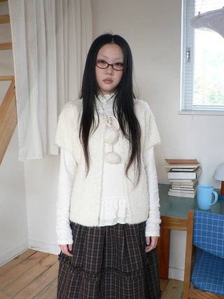 Tie Front Knit Korean Loose Layering Womens Short Sleeve Button Cardigans