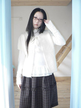 Tie Front Knit Korean Loose Layering Womens Short Sleeve Button Cardigans
