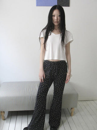 V-Neck Crop Top With Small Wing Sleeves
