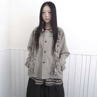 Vintage Autumn Notched Collar Single Breasted Wool Coat Jacket