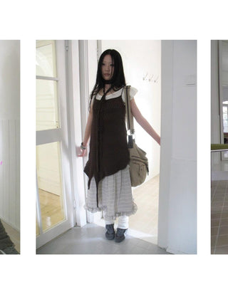 Vintage Button Down Openwork Hooded Knit Cardigan