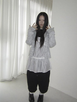 Vintage Button Down Openwork Hooded Knit Cardigan