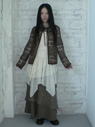 Vintage Crochet Lace Long Sleeve Cardigan Cardigan