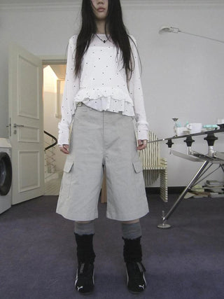 Vintage High Waisted Cargo Capri Pants