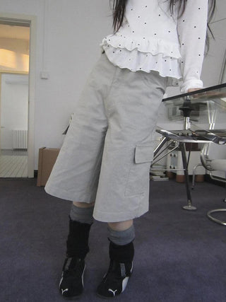 Vintage High Waisted Cargo Capri Pants