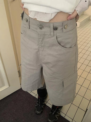 Vintage High Waisted Cargo Capri Pants