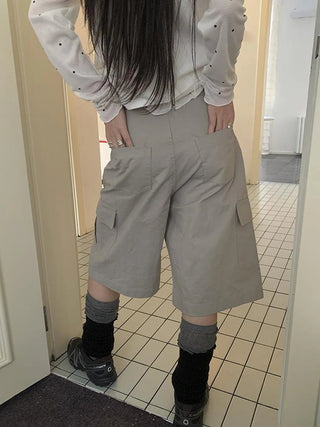 Vintage High Waisted Cargo Capri Pants