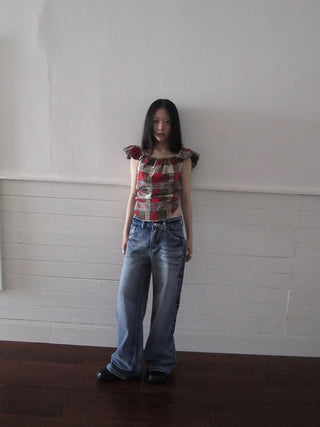Vintage Washed Y2K Straight Leg Jeans