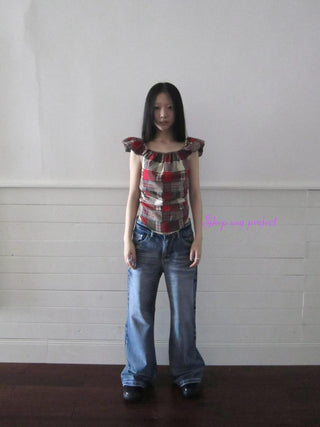 Vintage Washed Y2K Straight Leg Jeans