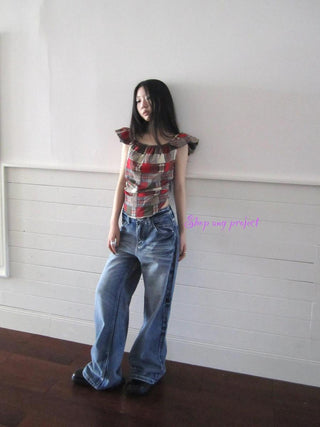 Vintage Washed Y2K Straight Leg Jeans