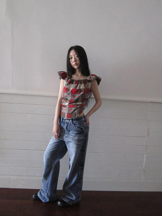 Vintage Washed Y2K Straight Leg Jeans