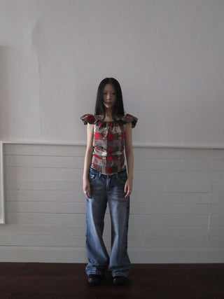 Vintage Washed Y2K Straight Leg Jeans