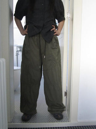 Vintage Wide Leg Trousers With Adjustable Waist Tie