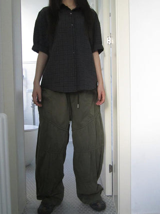 Vintage Wide Leg Trousers With Adjustable Waist Tie