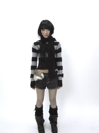 Y2K Shibuya Faux Fur Fluffy Belt