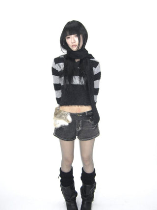 Y2K Shibuya Faux Fur Fluffy Belt