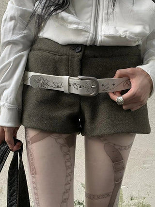 Y2K Studded Metal Buckle Vintage Punk Belt