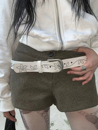 Y2K Studded Metal Buckle Vintage Punk Belt