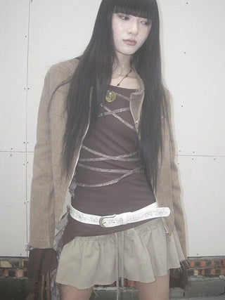 Y2K Studded Metal Buckle Vintage Punk Belt