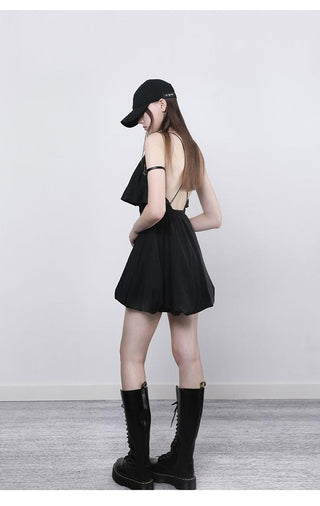[AnyQ] Cross backless bud dress