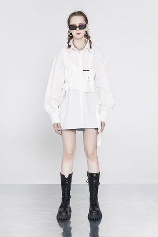 [AnyQ] Deconstructed casual shirt dress