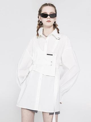 [AnyQ] Deconstructed casual shirt dress
