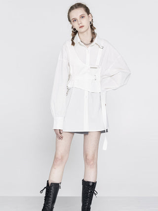 [AnyQ] Deconstructed casual shirt dress