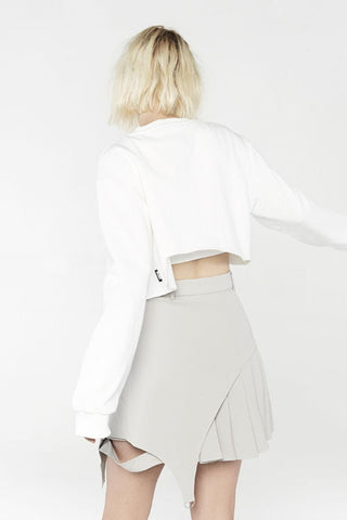 [AnyQ] Deconstructed pleated A-line short skirt casual skirt