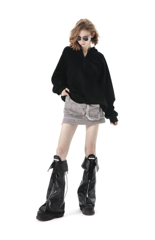 [AnyQ] 3D pocket functional low waist skirt