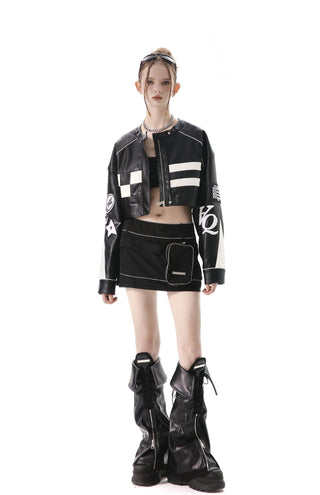 [AnyQ] 3D pocket functional low waist skirt