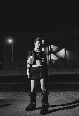 [AnyQ] 3D pocket functional low waist skirt