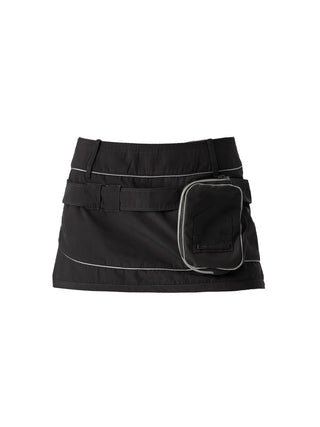 [AnyQ] 3D pocket functional low waist skirt