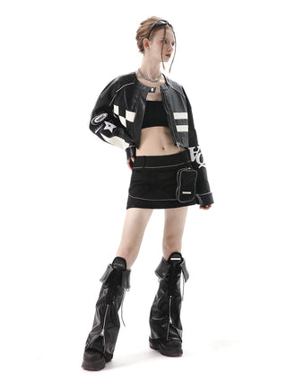 [AnyQ] 3D pocket functional low waist skirt