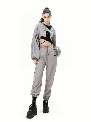 [AnyQ] Cropped baseball jacket