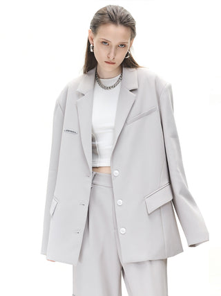 [AnyQ] Deconstructed detail loose suit jacket