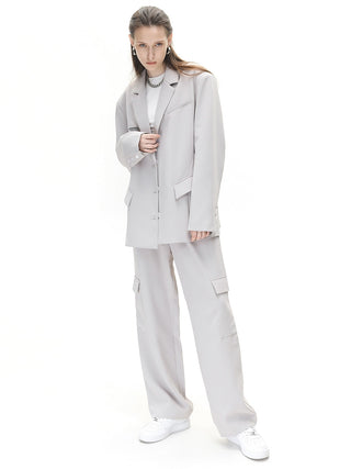 [AnyQ] Deconstructed detail loose suit jacket