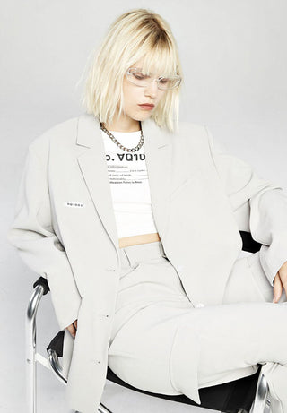 [AnyQ] Deconstructed detail loose suit jacket