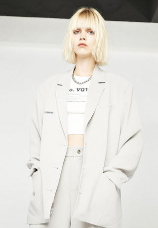 [AnyQ] Deconstructed detail loose suit jacket