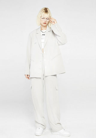 [AnyQ] Deconstructed detail loose suit jacket
