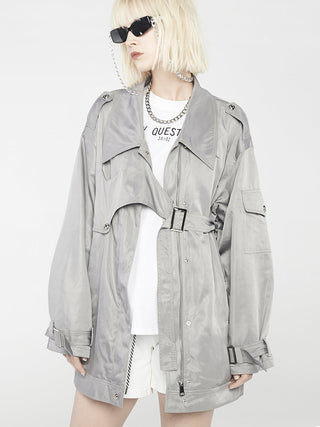 [AnyQ] Deconsted design loose windbreaker jacket