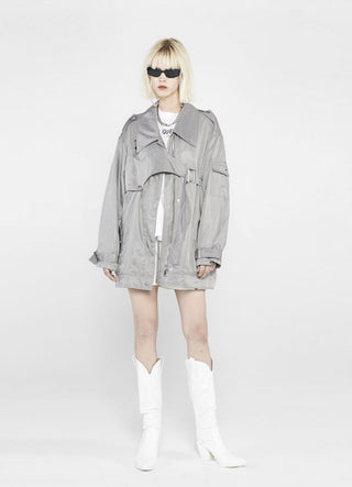 [AnyQ] Deconsted design loose windbreaker jacket