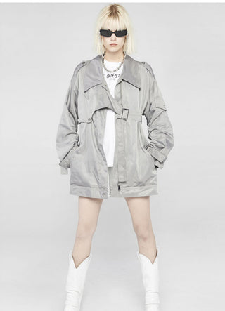 [AnyQ] Deconsted design loose windbreaker jacket